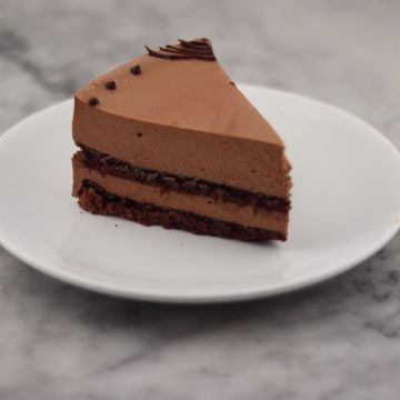 Belgian Chocolate Mousse Cake Sliced