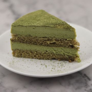Matcha Tiramisu Sliced